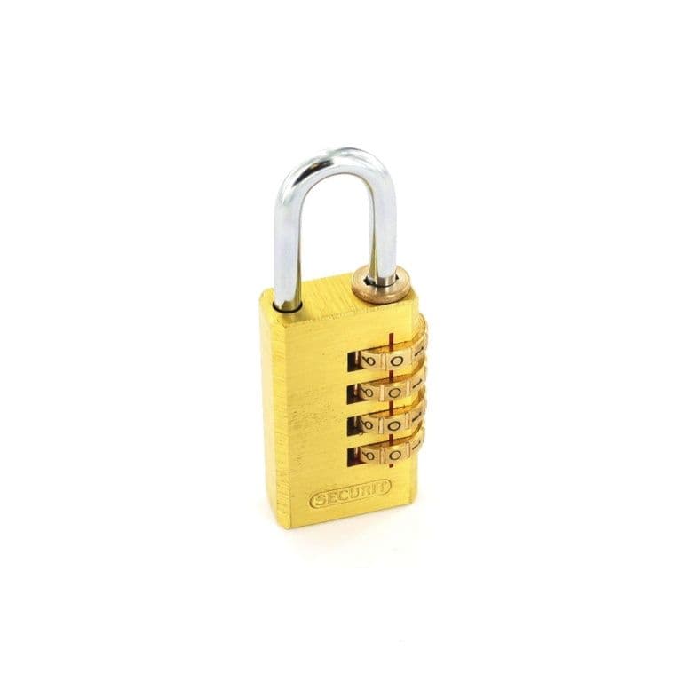 Securit Resettable Code Lock Brass - 30mm