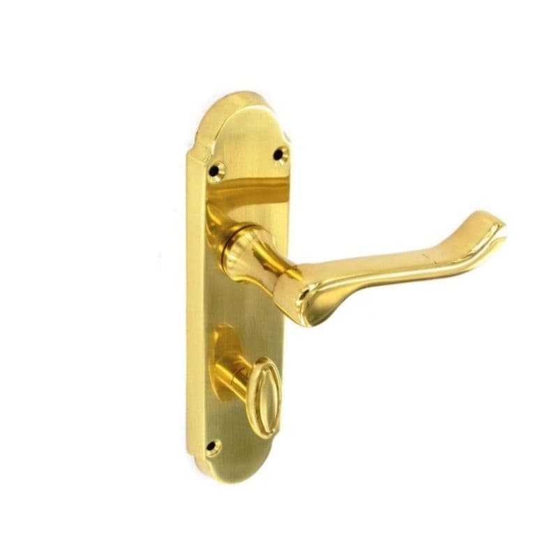 Securit Richmond Brass Bathroom Handles (Pair) - 170mm