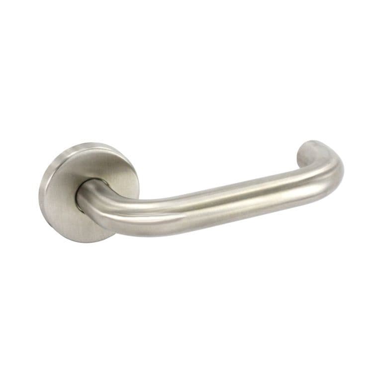 Securit Satin Stainless Steel Latch Handles Safety (Pair) - 50mm