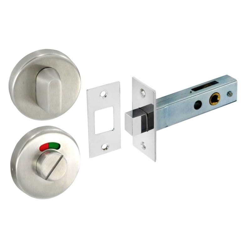 Securit Satin Stainless Steel Thumbturn with Deadbolt (1 Set) - 50mm