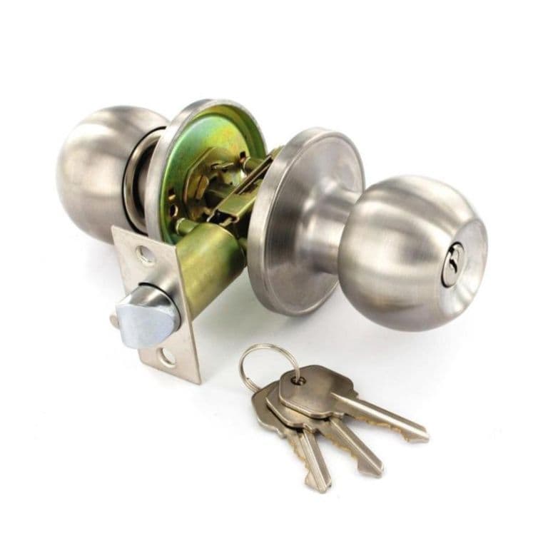 Securit Stainless Steel Entrance Lock Set with 3 Keys - 60mm/70mm