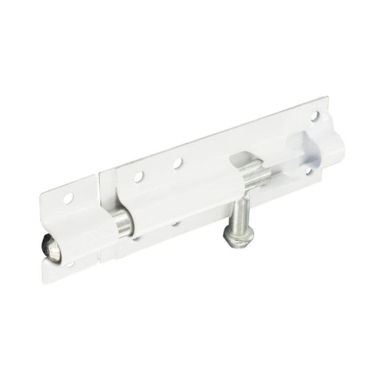 Securit Tower Bolt White - 100mm