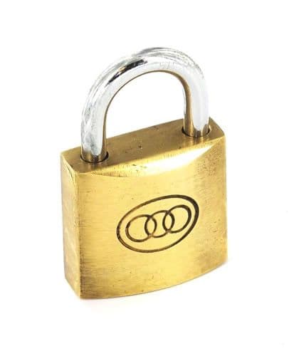 Securit Tricircle Brass Padlock - 50mm 6 Pack