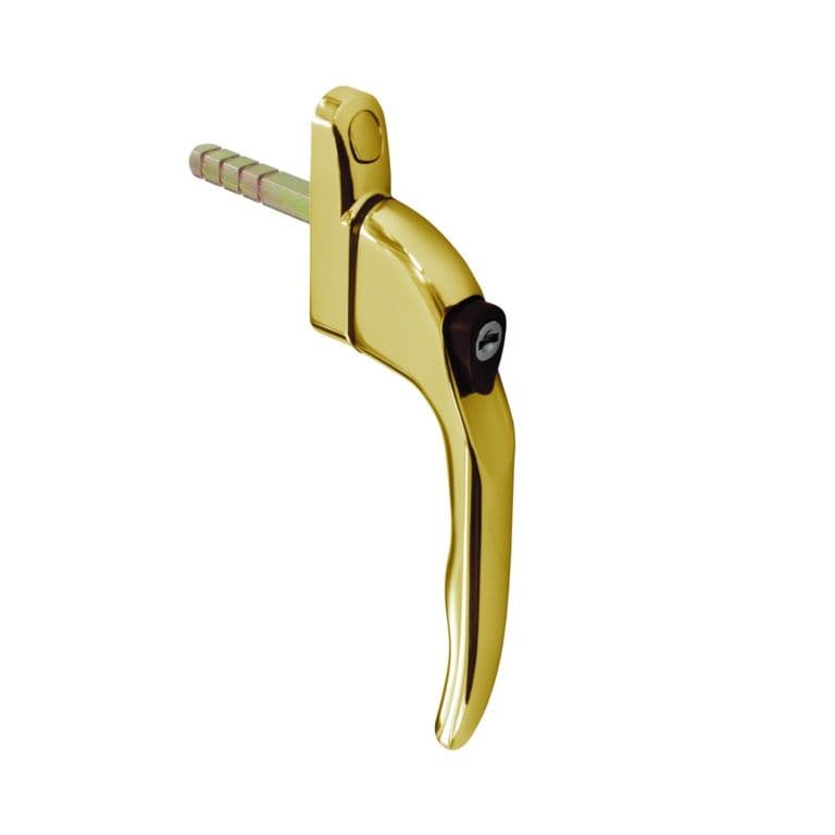 Securit Upvc Inline Espag Lock Window Handle - Brass