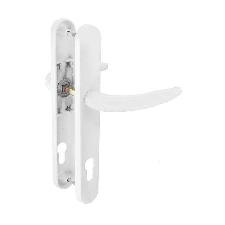 Securit Upvc Sprung Door Handle 92mm/211mm - White