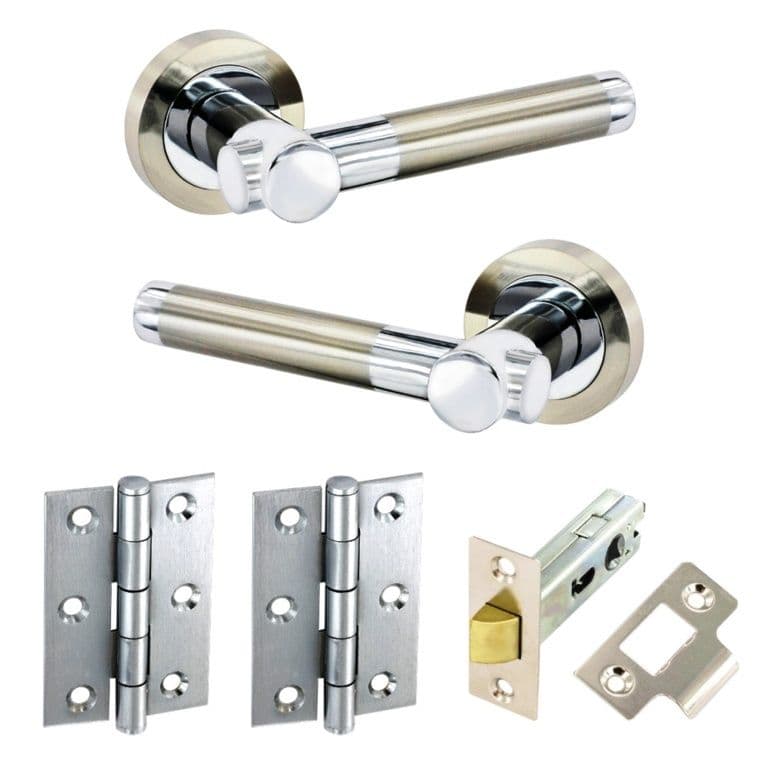 Securit Venus Latch Door Handle Pack - Stainless Steel