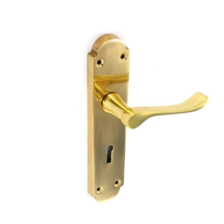 Securit Victorian Regency Lock Handles (Pair) - 200mm