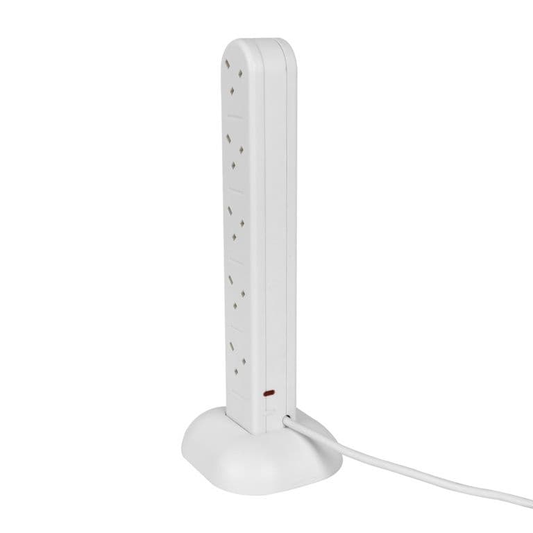 Securlec 10 Way Extension Lead - 1m White