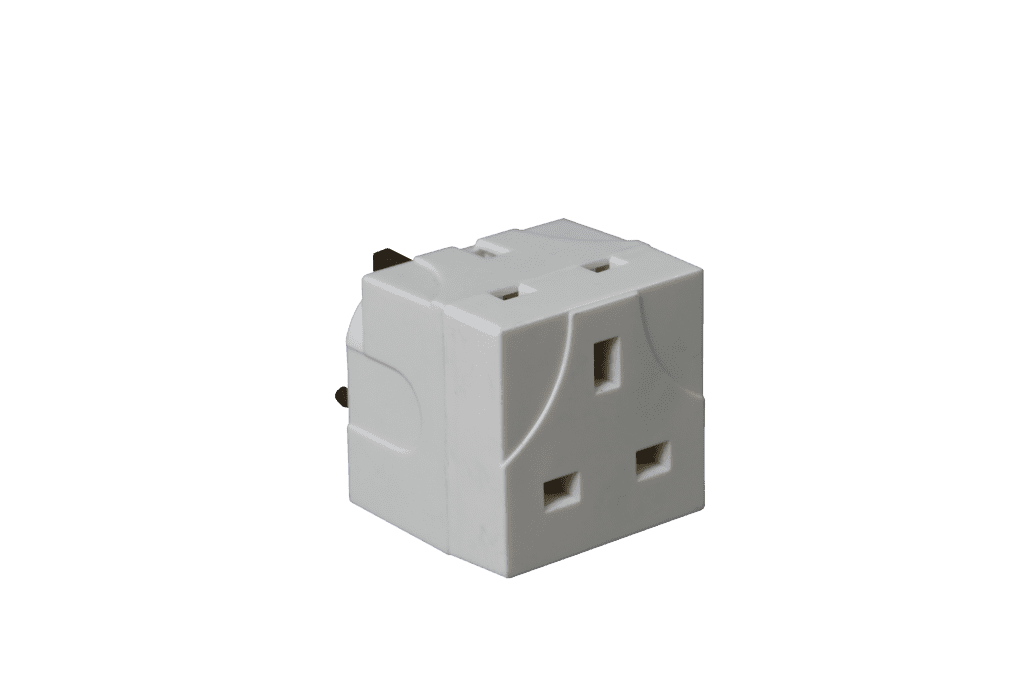 Securlec 2 Way Plug-In Adaptor White 13 Amp