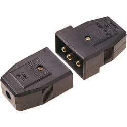 Securlec 5A, 3 Pin Nylon Connector, Black - Pre-Packed