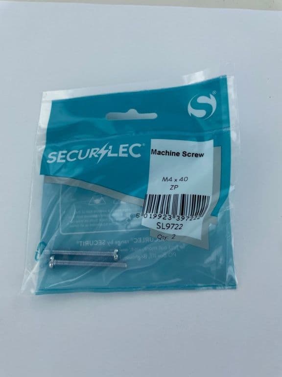 Securlec Machine Screw ZP M4 x 40mm - Pack 2