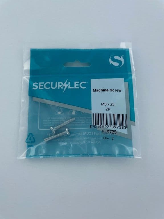 Securlec Machine Screw ZP M5 x 25mm - Pack 2