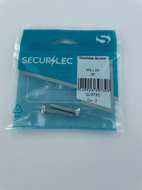 Securlec Machine Screw ZP M6 x 30mm - Pack 2