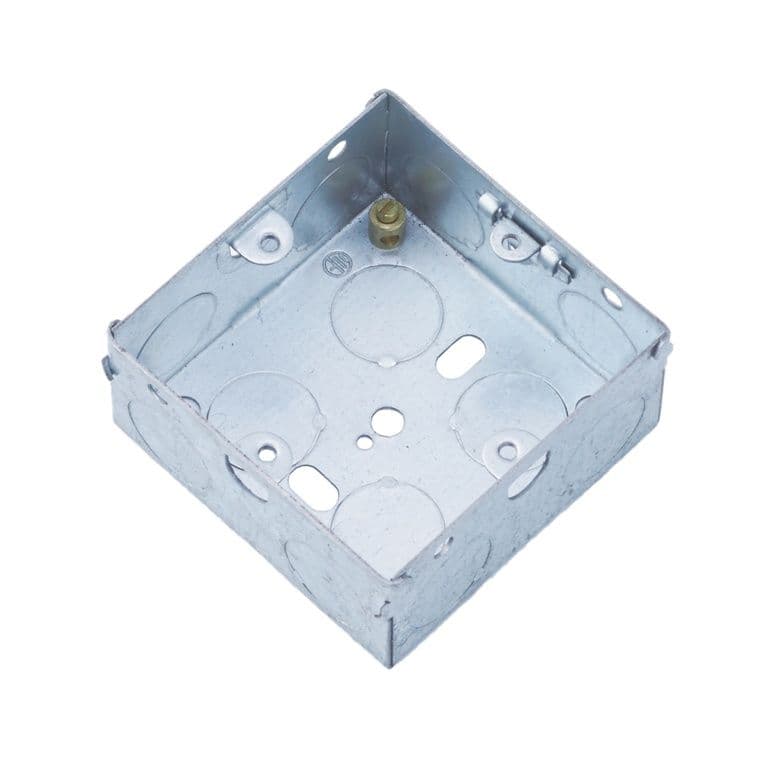 Securlec Metal Back Box 1 Gang - 35mm