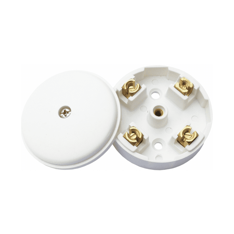 Securlec Mini 4 Terminal Junction Box White - 20A 58mm