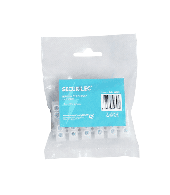 Securlec Terminal Strip 2 x 6 Strips - 30A 16mm²