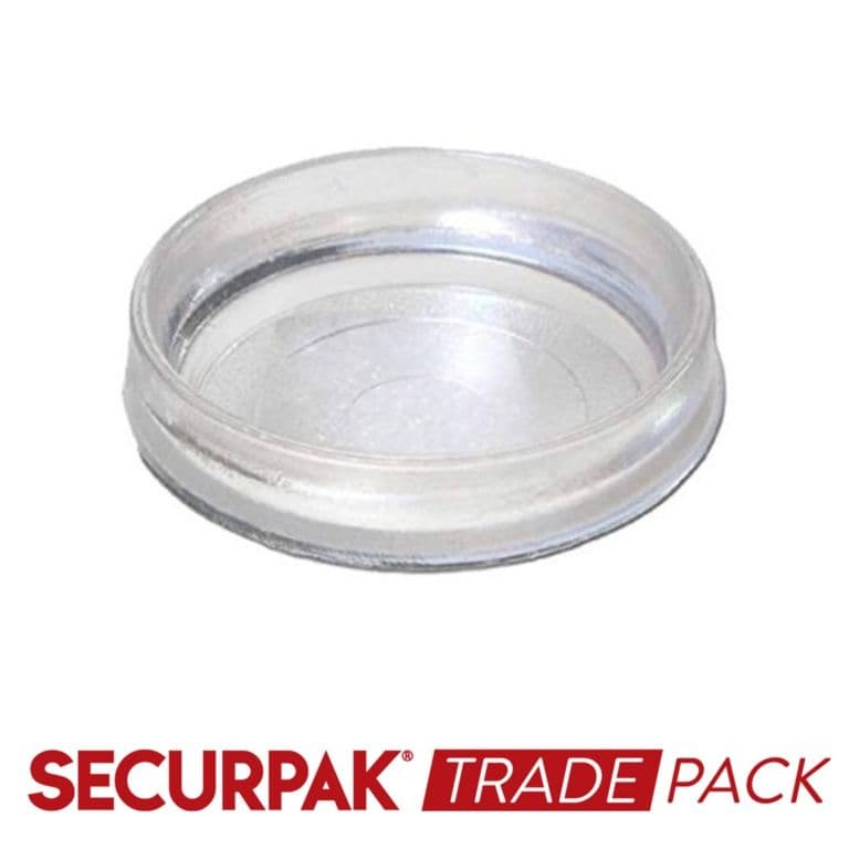Securpak Castor Cup Clear Small - 8 Pack