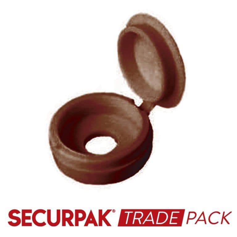 Securpak Fold Over Screw Caps 10g Brown - Pack 80