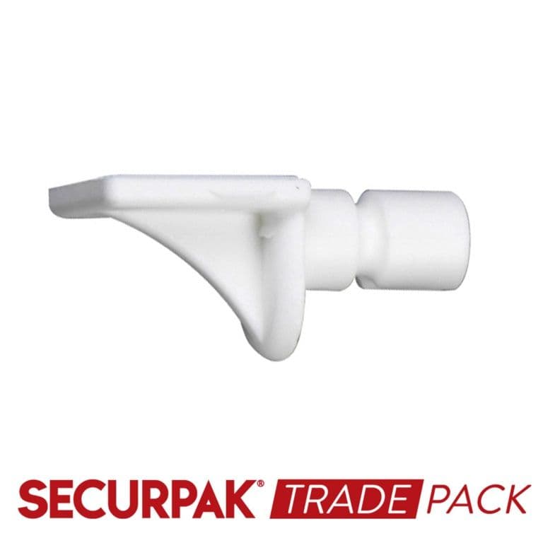 Securpak Shelf Support Plug Type White - 40 Pack