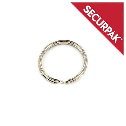 Securpak Split Ring Nickel Plated - 25mm Pack 8