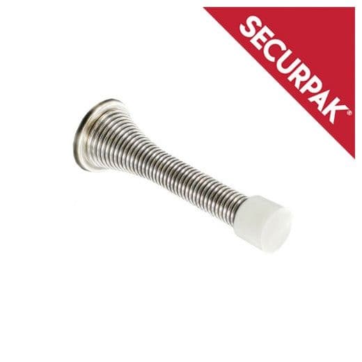Securpak Spring Door Stop - 75mm Chrome Plated