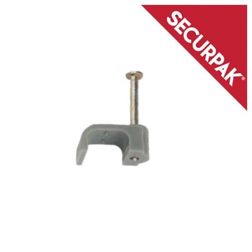 Securpak T & E Grey Cable Clips - 1.0mm Pack 20
