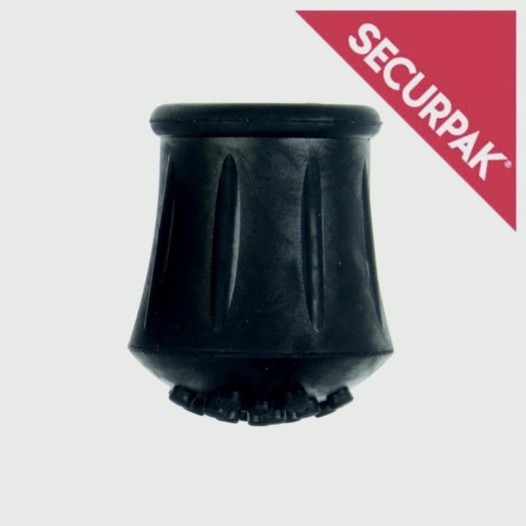 Securpak Walk Stick Ferrule Black 22mm - Single