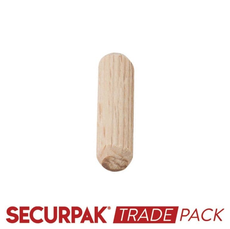 Securpak Wooden Dowels M6x30mm - 50 Pack