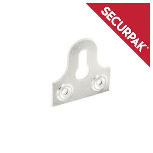 Securpak Zinc Plated Slotted Glass Plate - 38mm Pack 4
