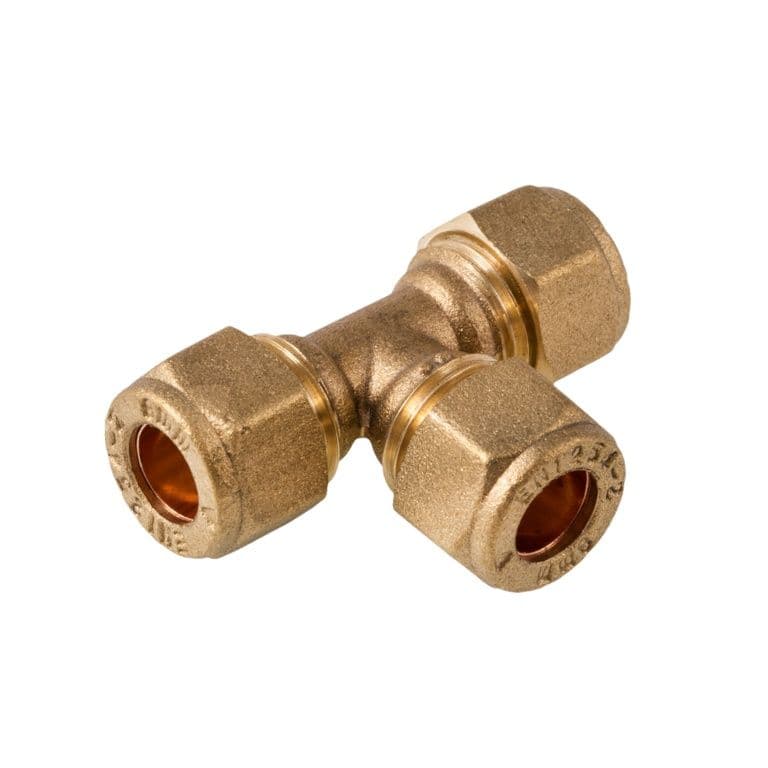 Securplumb Compression Elbow Tee - 22mm