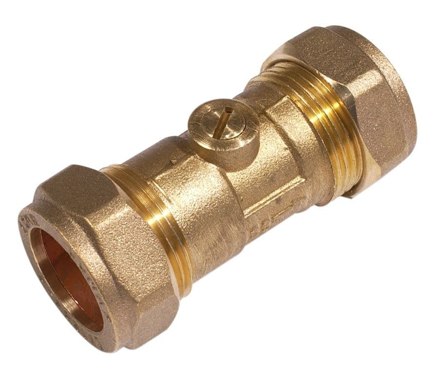 Securplumb L/P CXC Brass Isolating Valve - 15mm