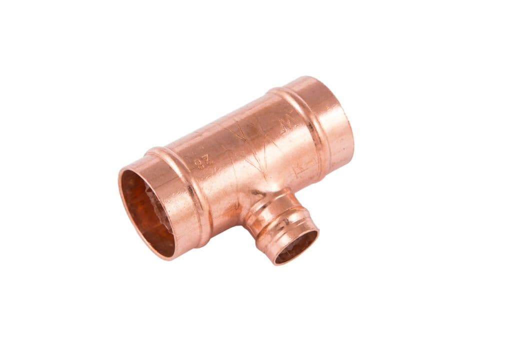 Securplumb SR25 Reducer Tee Solder Ring - 22 x 15mm Pack 5