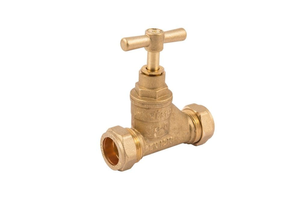 Securplumb WRAS Brass CXC Stopcock - 22mm