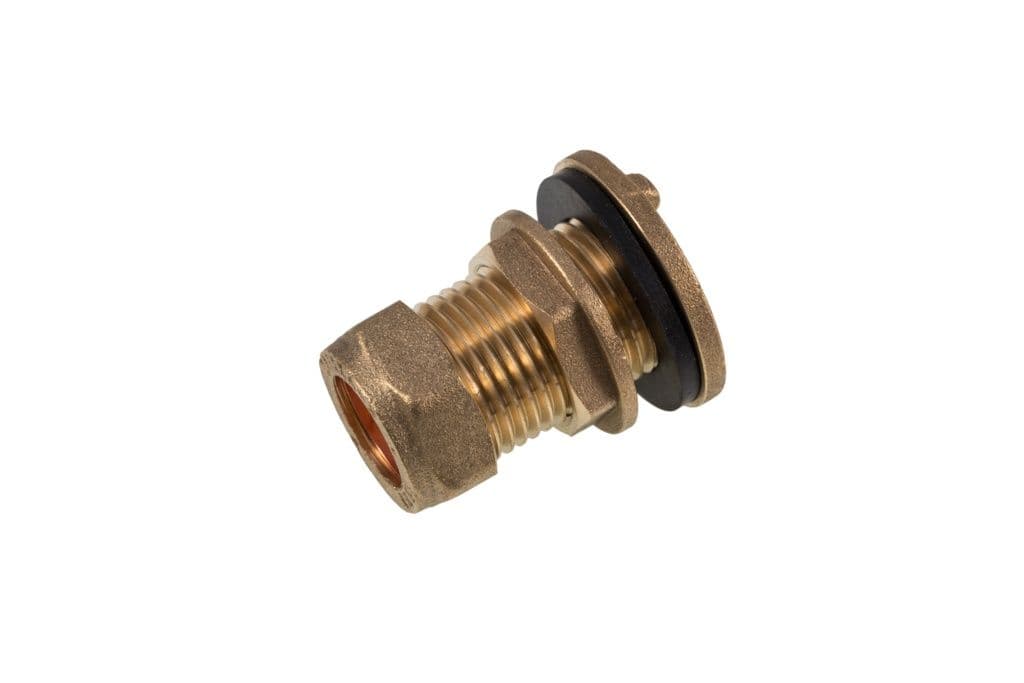 Securplumb WRAS Flanged Tank Connector - 22mm
