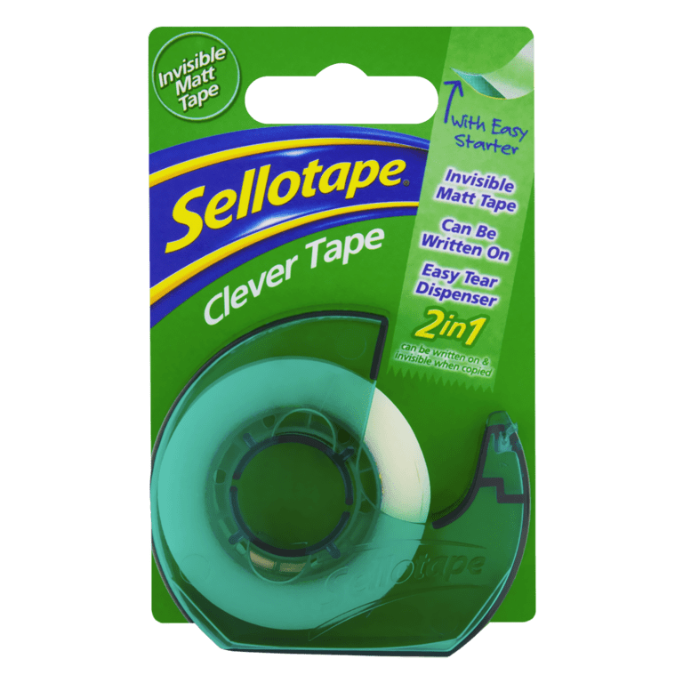Sellotape Clever Tape 18mm x 25m - Display Pack of 48