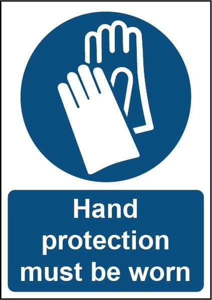 Smiths Architectural Hand Protection Must Be Worn Sign