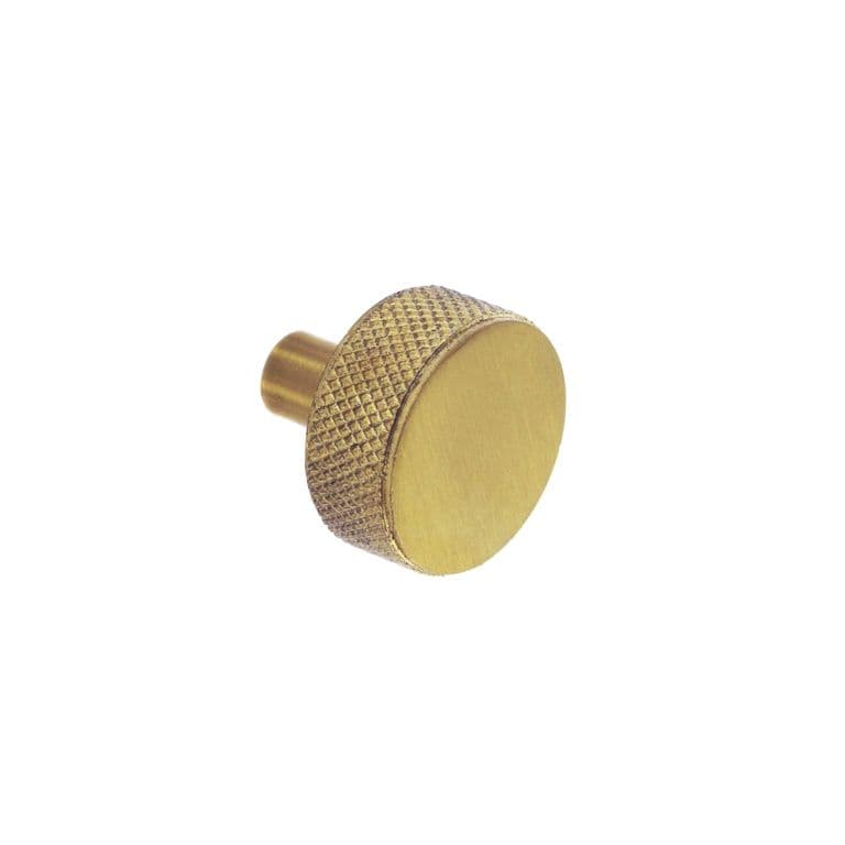 Smiths Architectural Knurled Disc Knob 32mm - Satin Brass