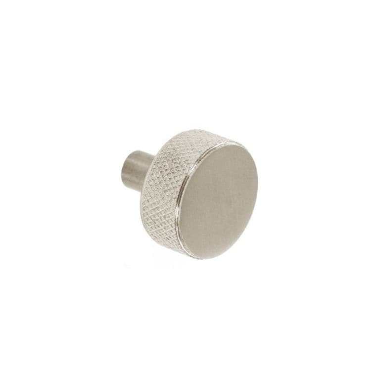 Smiths Architectural Knurled Disc Knob 32mm - Satin Nickel