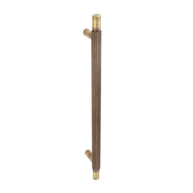 Smiths Architectural Linear Knurled Handle 192mm - Antique Brass