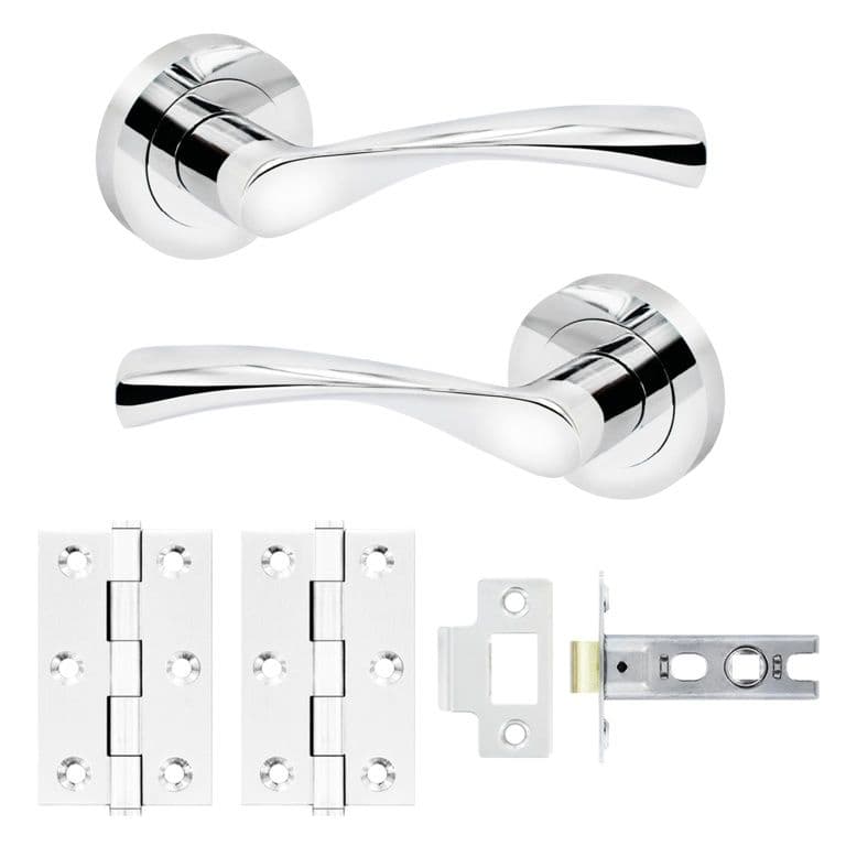 Smiths Architectural Lunar Handle Latch Pack CP - 52mm rose dia.