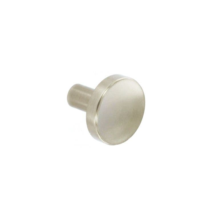 Smiths Architectural Solid Brass Disc Knob 32mm - Satin Nickel