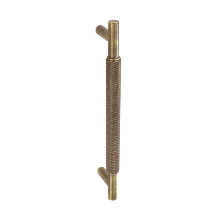 Smiths Architectural Solid Brass Knurled Handle 160mm - Antique Brass
