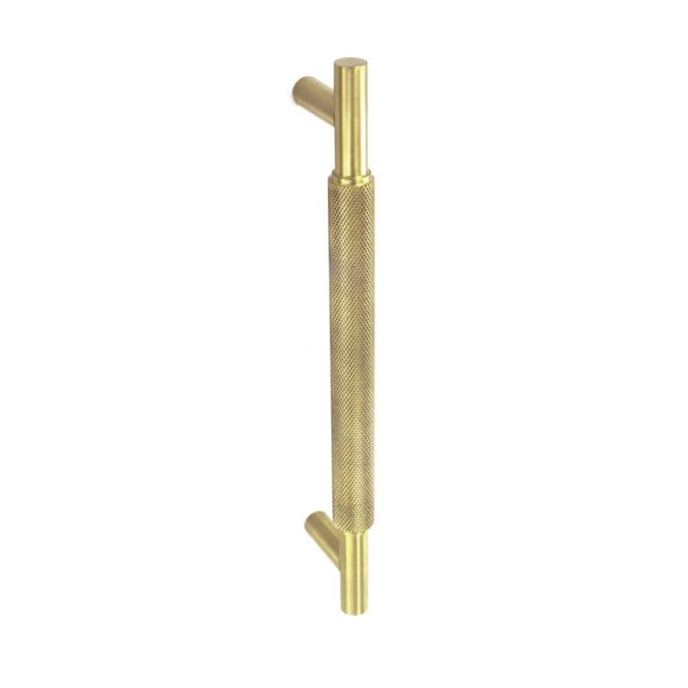 Smiths Architectural Solid Brass Knurled Handle 160mm - Satin Brass