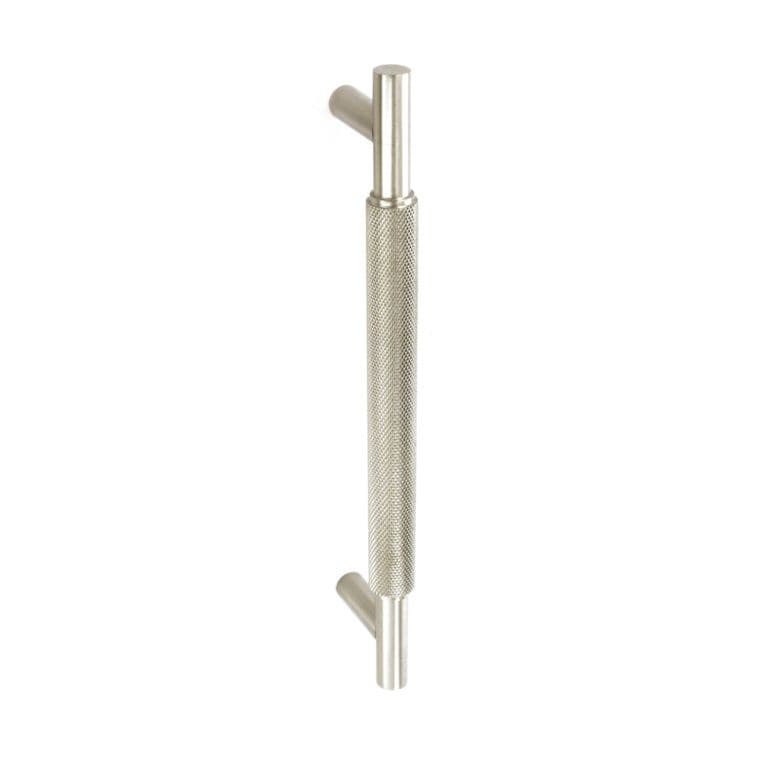 Smiths Architectural Solid Brass Knurled Handle 160mm - Satin Nickel
