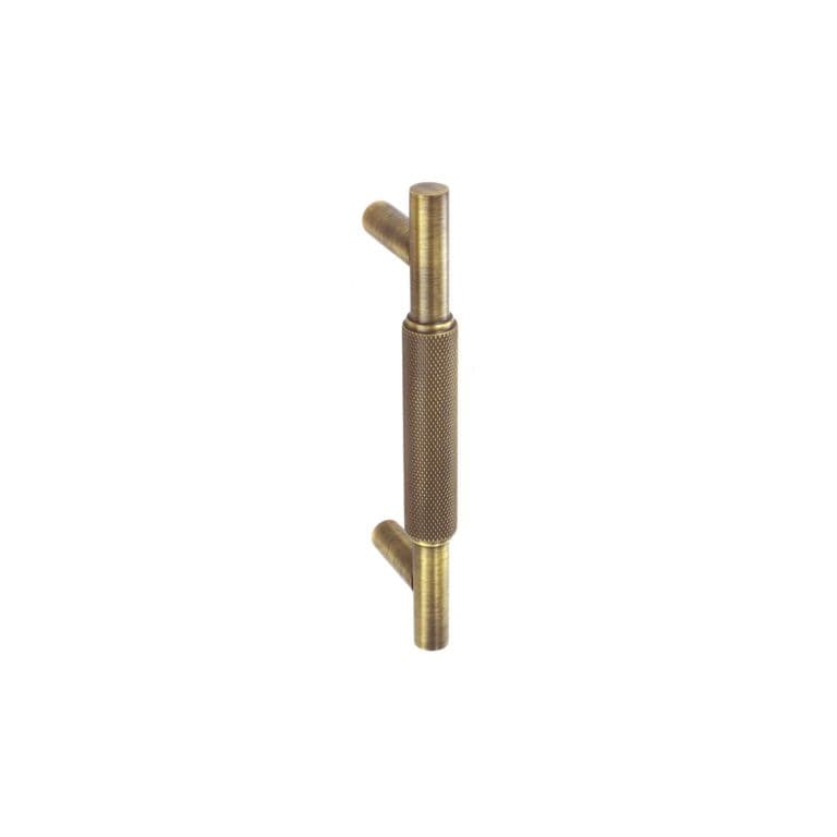 Smiths Architectural Solid Brass Knurled Handle 96mm - Antique Brass