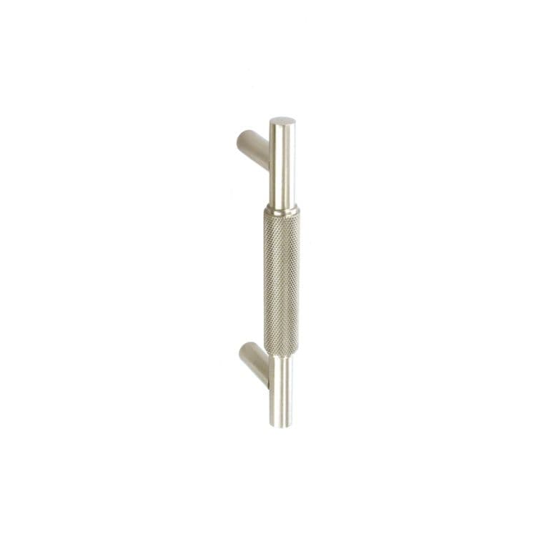 Smiths Architectural Solid Brass Knurled Handle 96mm - Satin Nickel