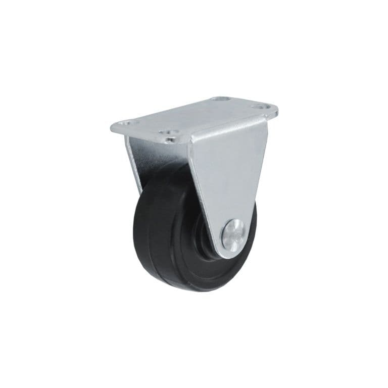 Smiths Ironmongery Rigid Castor Rubber Wheel - 40mm