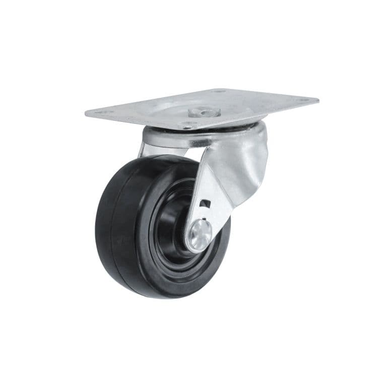 Smiths Ironmongery Swivel Castor Rubber Wheel - 50mm
