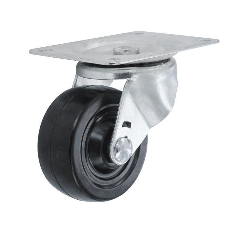 Smiths Ironmongery Swivel Castor Rubber Wheel - 75mm