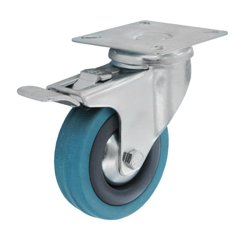 Smiths Ironmongery Swivel Castor Wheel With Brake - 100mm
